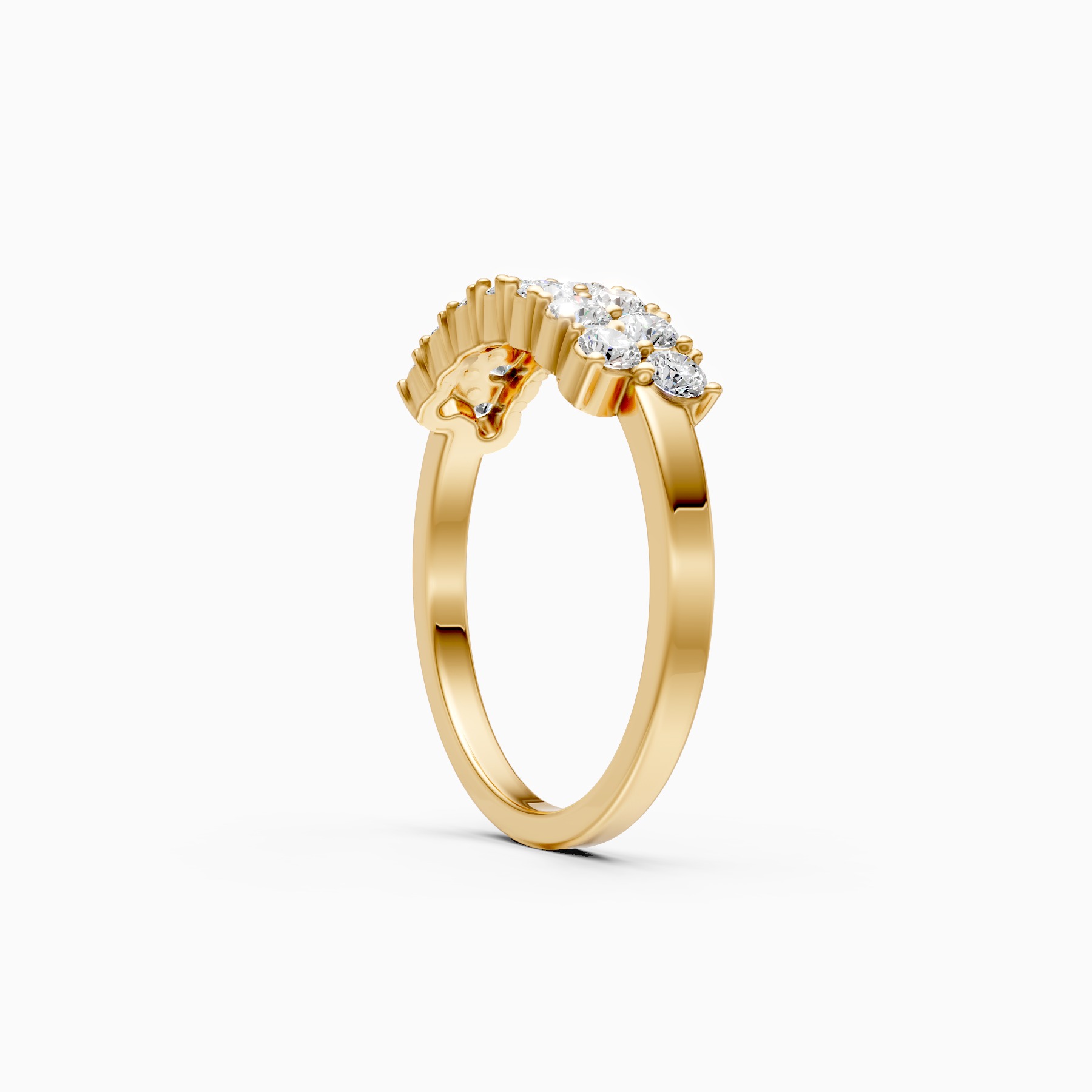 Two Row Lab Grown Diamond Anniversary Ring